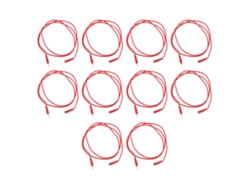 Cable De Prueba De 10 Piezas Con Conector Banana De Pvc Y Latón, 2 Mm, Rojo, Cable De Prueba Eléctrico Automotriz Para Multímetro, 10 A, 0,44 Mm²