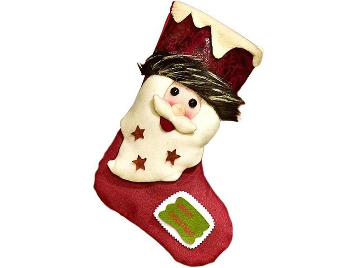 Meia de Natal Grande, Sacola de Presente de Natal 37cm para Doces Biscoitos Chocolate