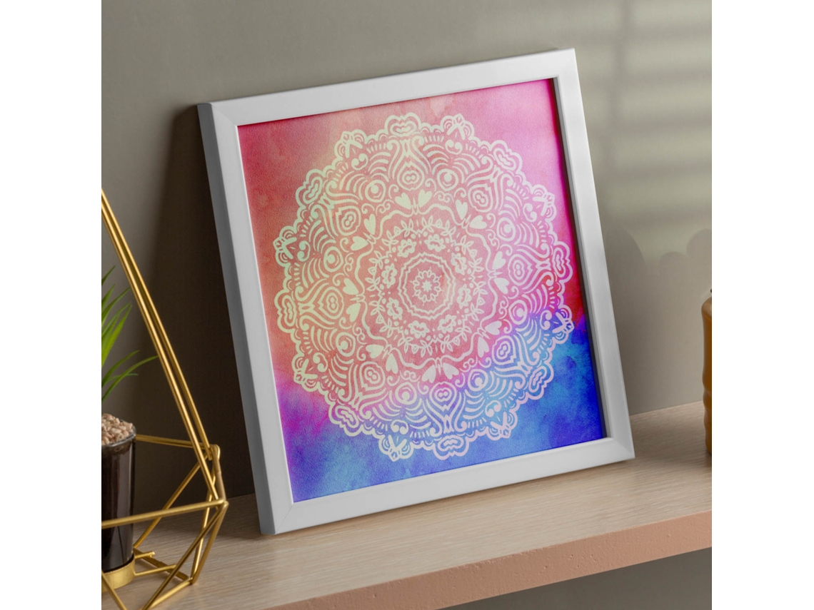 Póster NACNIC Cuadrado con Dibujos de Mandalas. Mandala de la Sensualidad, Ilustrada con Mandalas Coloridos y Complejos.