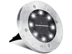 Lámpara Solar Para Exteriores, 8 Led, Ip65, Resistente Al Agua, Para Jardín, Caminos Y Escaleras, Luz Blanca Fría, 8 Unidades.