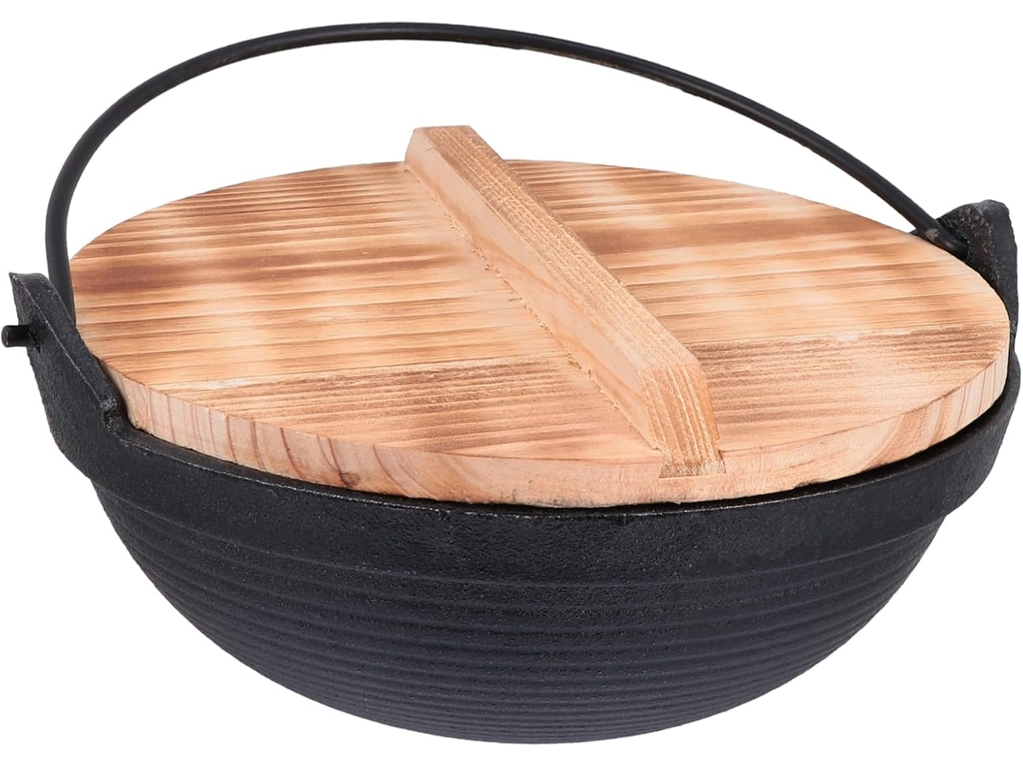 Olla Multifuncional De Hierro Fundido Para Cocinar Al Aire Libre.