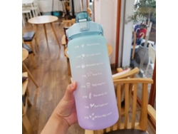 Botella De Agua De 2l Con Pajita Para Niñas Y Mujeres, Botella De Agua Deportiva Grande Y Portátil Para Viajes. Rosewell