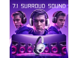 Blanco Picun Ug-10a Auriculares Gaming Bluetooth V6.0 Anc -56db Driver 40mm Audio 360° 100h Rgb Aux 35mm Esports Mic Hd