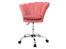 Silla de oficina asiento de terciopelo rosa sillón moderno