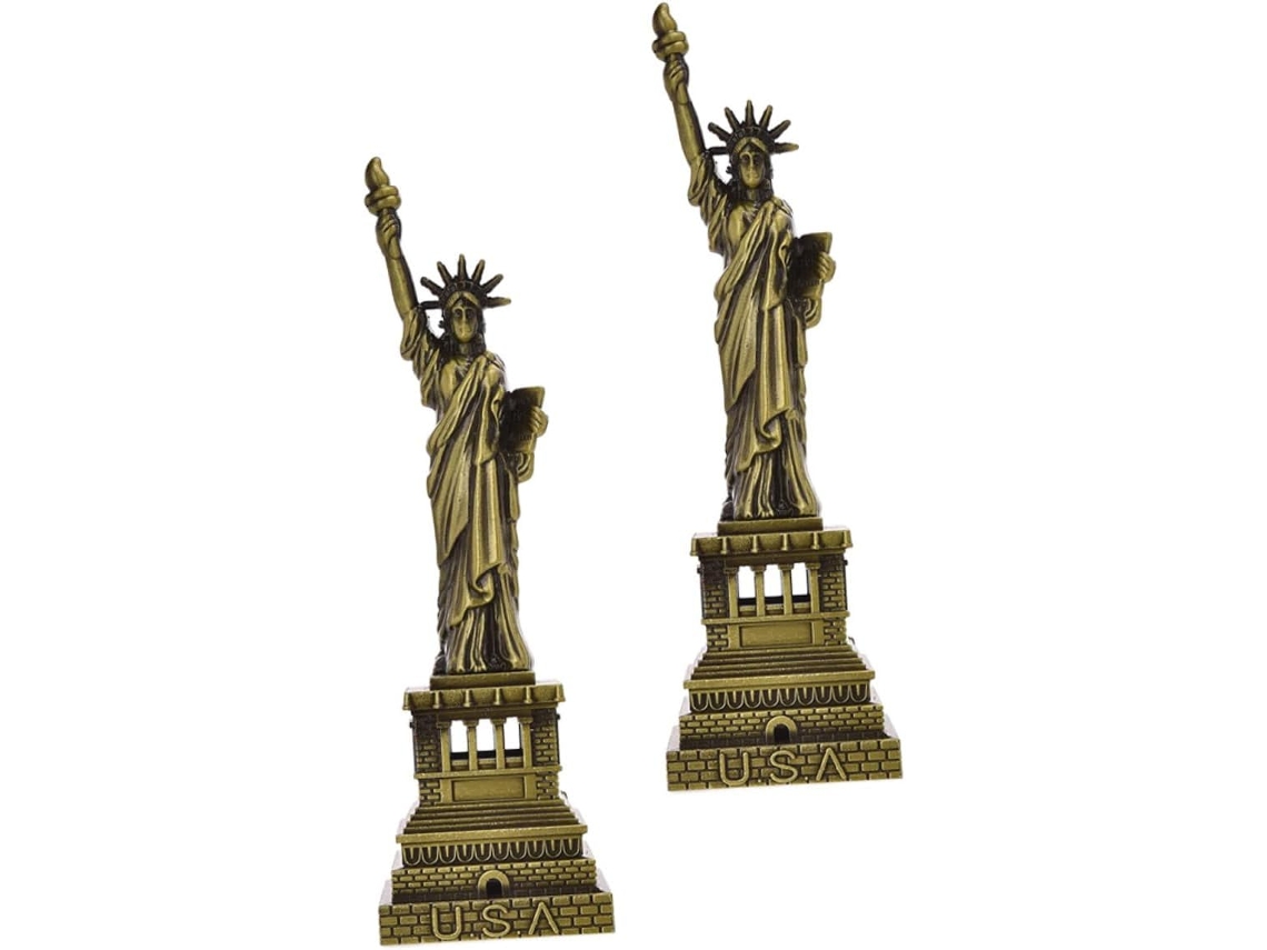 Conjunto De 2 Estatuas Metálicas De La Libertad Para Decoración De Jardín Y Paisaje.