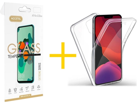 Kit Carcasa y Protector 1 X iPhone 11 Pro Skyhe Dupla 360º Transparente