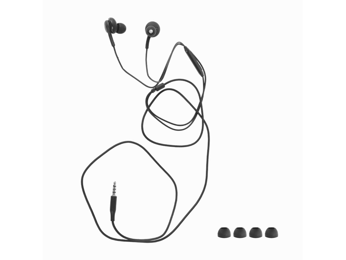 Fones De Ouvido Com Microfone E Controle De Volume Plugue 3.5mm Intra-auricular Bass Estéreo