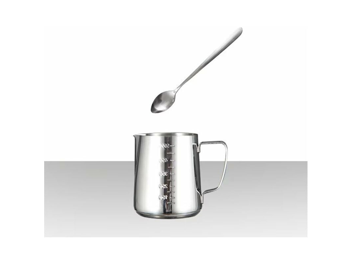 Recipiente para hacer velas de 1000 ml, de acero inoxidable, para fundir cera, con boquilla antigoteo y asa.