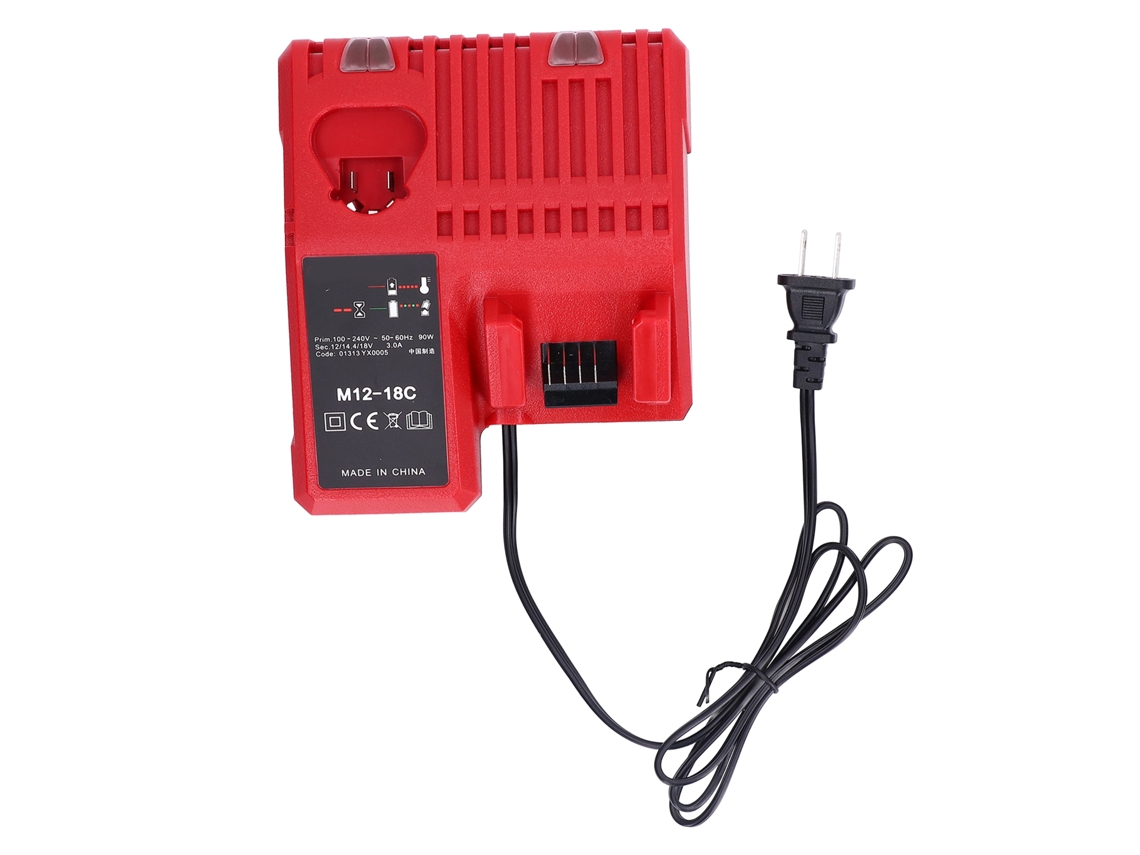 Cargador Y Mantenedor De Baterías De Litio De 100-240 V Para Enchufes Milwaukee M12, M14 Y M18jp