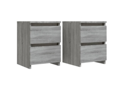 Maison Exclusive - Mesitas De Noche (2 Unidades), Color Gris Sonoma, 30x30x40 Cm, Madera De Ingeniería
