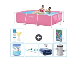 Intex Piscina Com Estrutura Retangular - 220x150x60 Cm - 7-peças S20