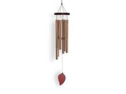 2026-campana De Viento Bamboo 71cm Natural Artesanal Decoración Interior Exterior Resistente Al Clima