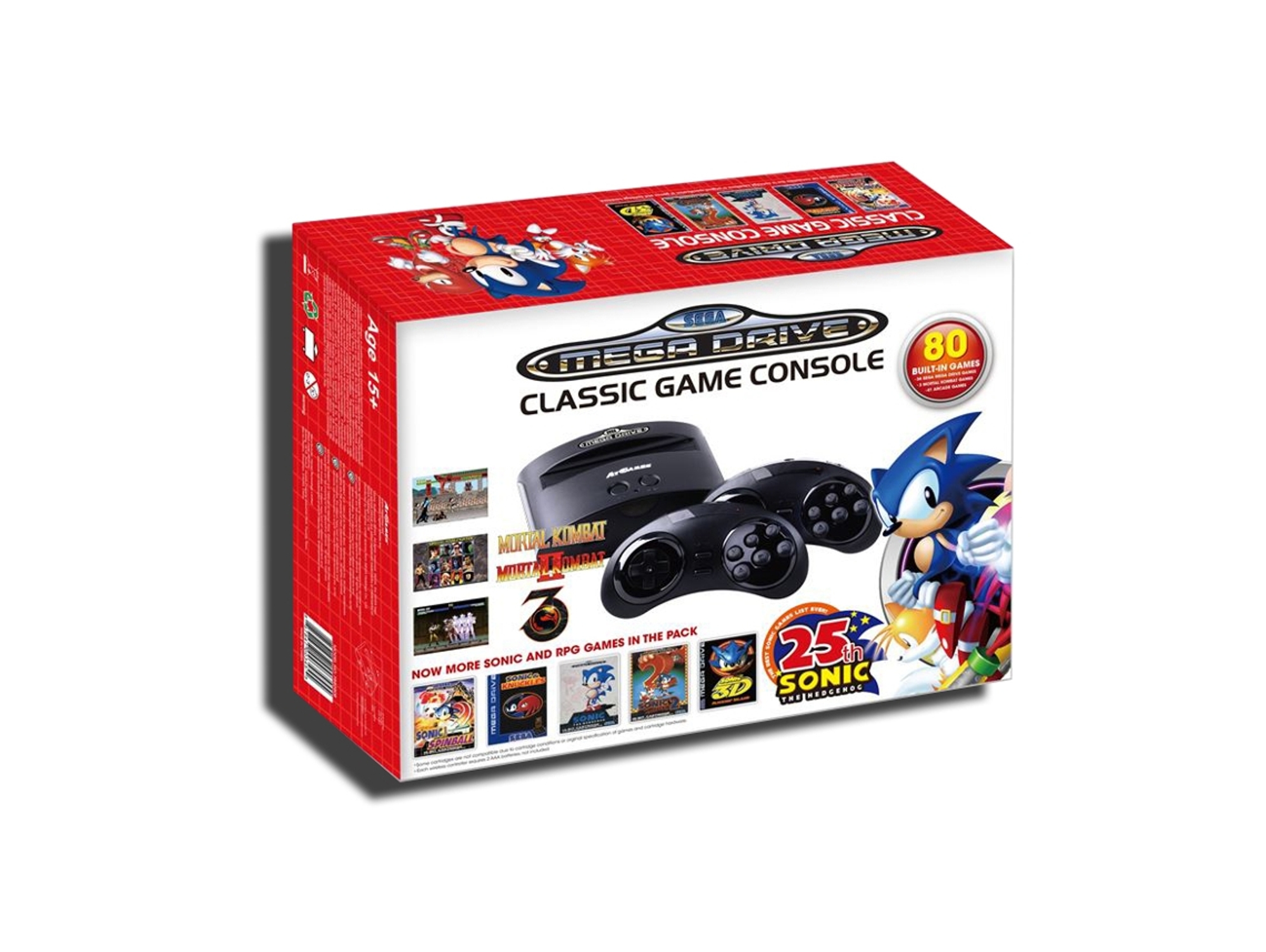 Consola Retro Sega Mega Drive Wireless Ed Sonic 25th Ann (80 con Ofertas en  Carrefour