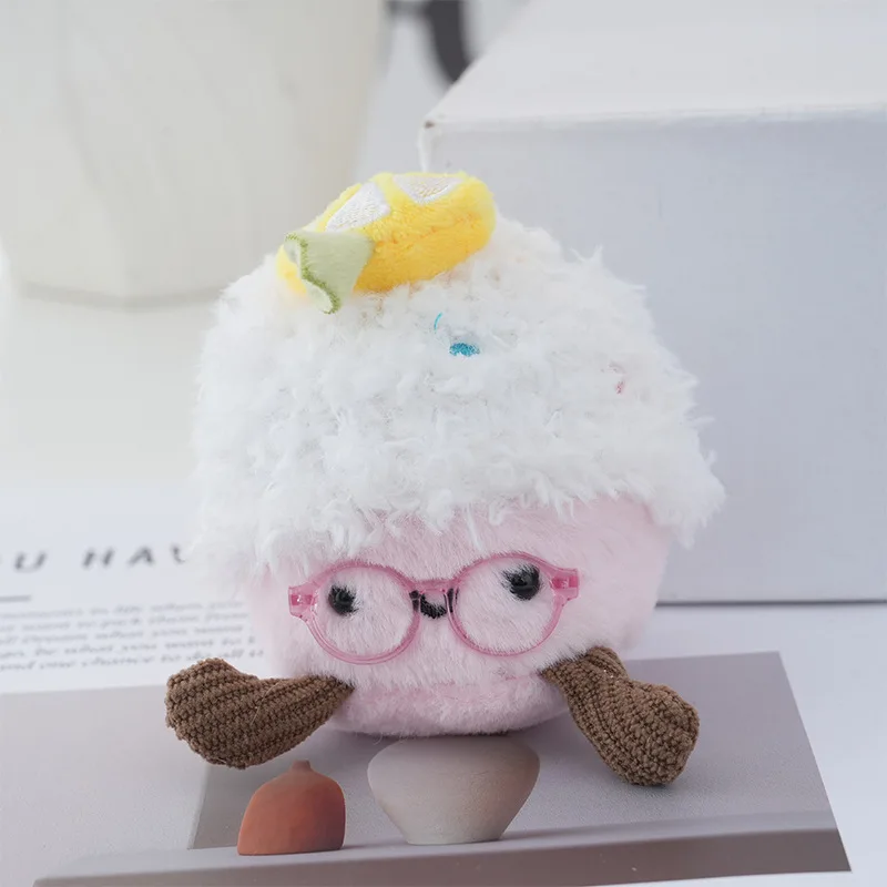 Llavero De Peluche De Cupcake Suave Y Esponjoso De 10 Cm (rosa), Ideal Para Bolsos.
