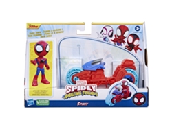 Figura de Acción SPIDEY AND HIS AMAZING FRIENDS MarvelHomem-Aranha com Moto Marvel (22,5cm)