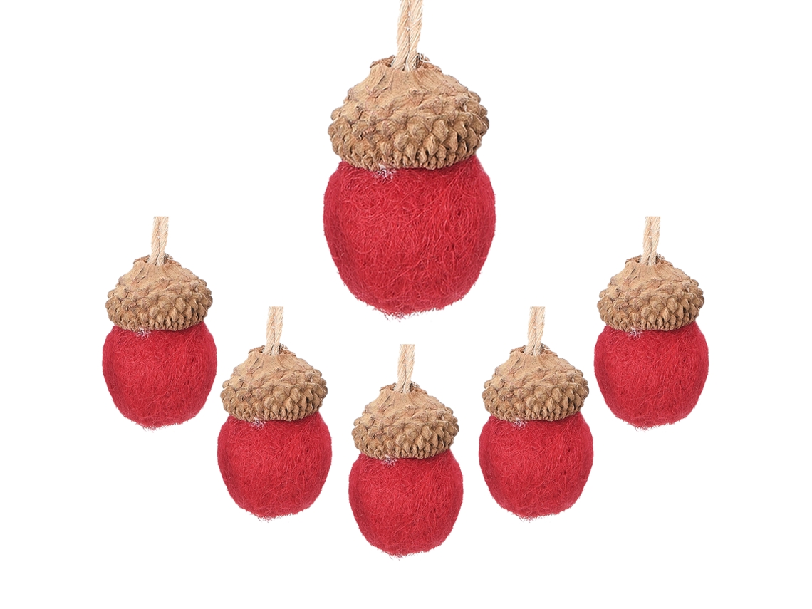 Decoración artesanal DIY (con hilo de fieltro y bolas de pino)