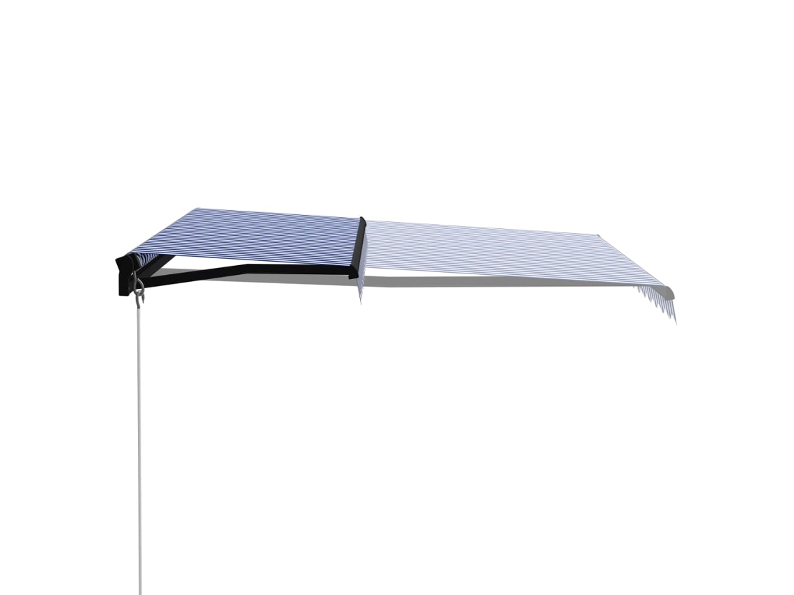 Maison Exclusive - Toldo Manual Retráctil Azul Y Blanco 300x250 Cm