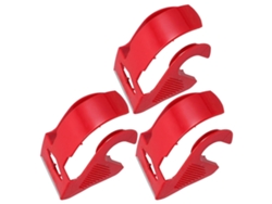 Dispensador de cinta adhesiva de plástico rojo para embalaje, eficiente y silencioso. Ligero, compacto y fácil de sujetar. GOKOCO