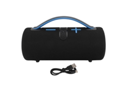 Caixa De Som Bluetooth Portátil Com Luzes Rgb V5.3 Resistente À Água Ipx4 Microfone Integrado Preto Azul