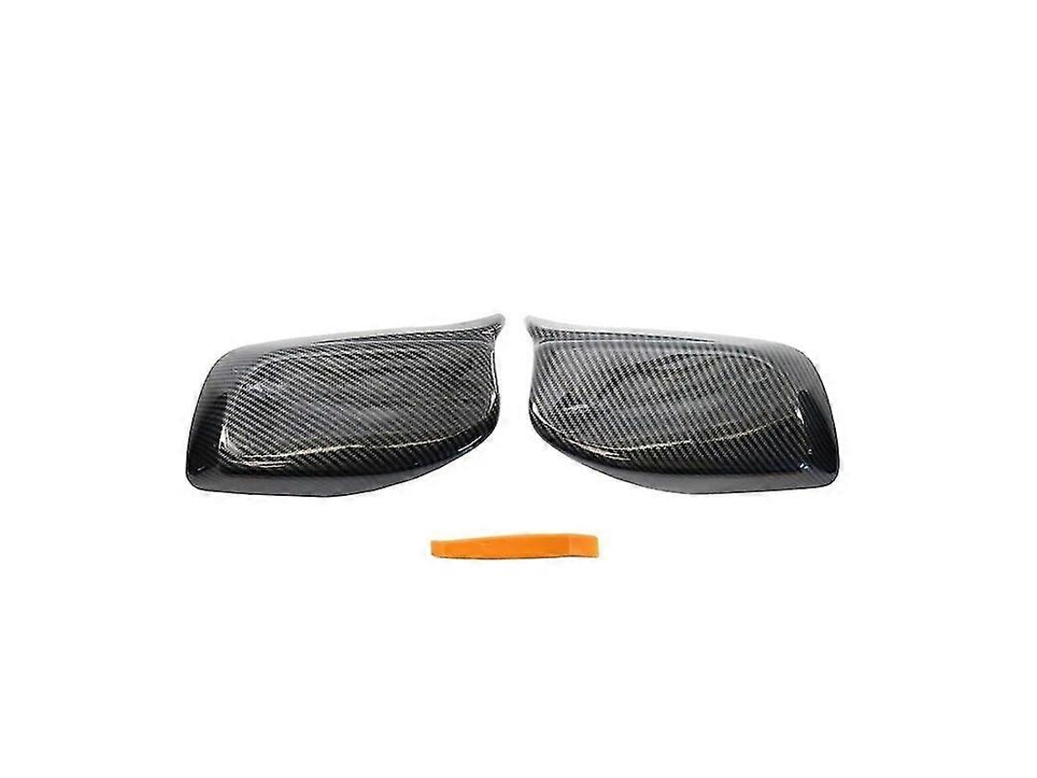 Cubiertas de espejos retrovisores de fibra de carbono negras para BMW Serie 5 (e60 E64, 2004-2008)