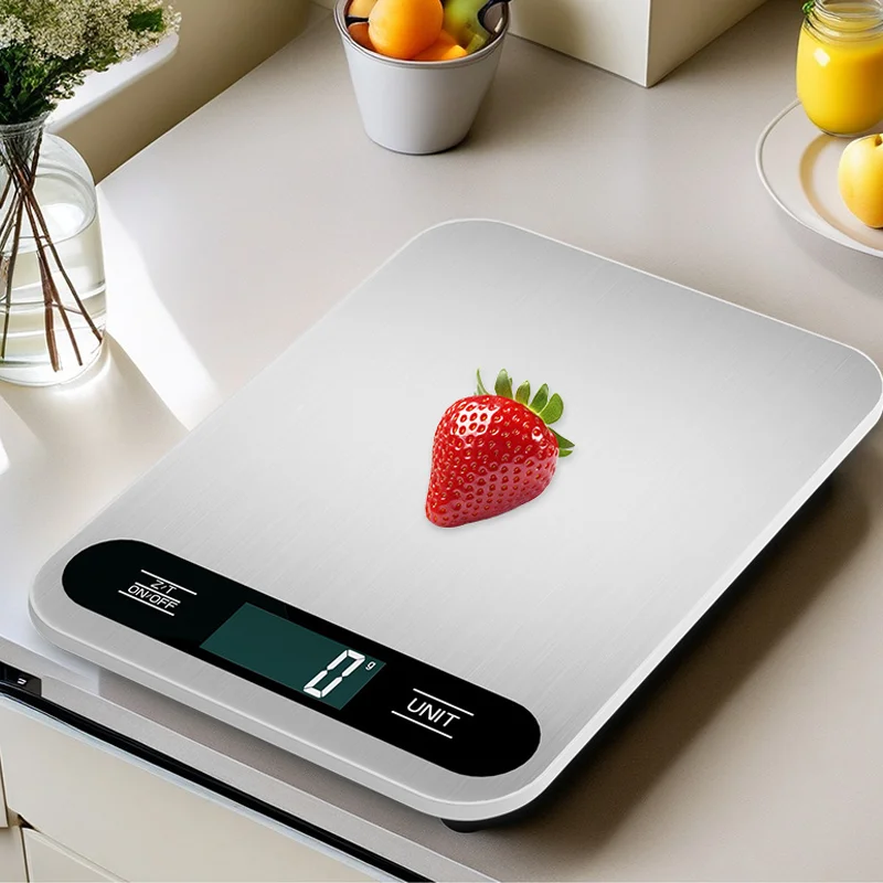Báscula De Cocina De Acero Inoxidable (15 Kg) Báscula Electrónica De Plataforma De Pesaje