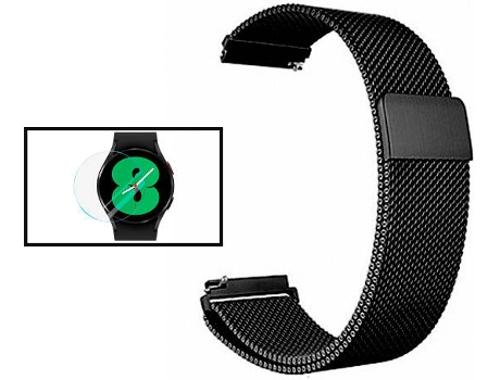 Kit Correa + Protector GIFT4ME (Xiaomi Watch S1 - Negro y Transparente)