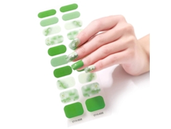 20 pegatinas para uñas completas, tiras de gel autoadhesivas para lámpara UV con lima de uñas para mujer GOKOCO