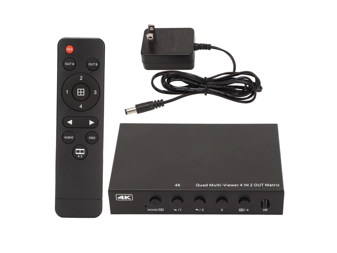 Divisor de Vídeo Hdmi LAXISCREED 4 Entradas 2 Saídas
