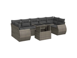 Maison Exclusive - Set De Sofás De Jardín Y Cojines 8 Piezas Ratán Sintético Gris