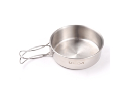 Juego De Utensilios De Cocina De Acero Inoxidable De 3 Piezas Con Mango Plegable Para Acampar Y Uso Al Aire Libre.