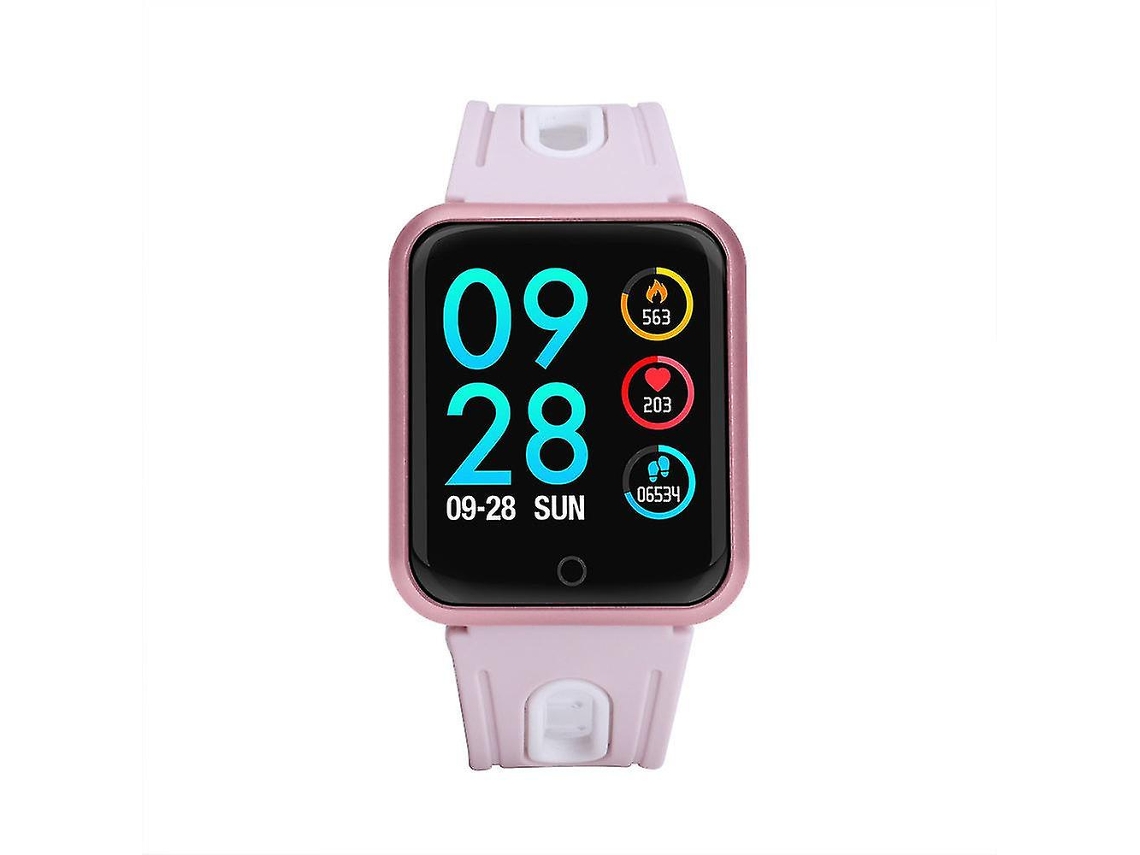 Reloj inteligente unisex con monitor de frecuencia cardíaca IP67 resistente al agua para Android e iOS, color rosa Ly Ebike