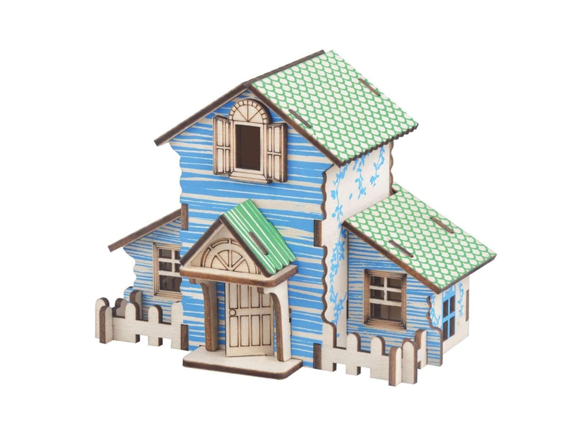 Maqueta 3d De Madera. Cabaña Del Bosque. 22 Piezas.