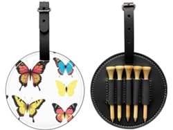 Bolsa para tees de golf con estampado de abeja negra, fácil de transportar | Sin marca