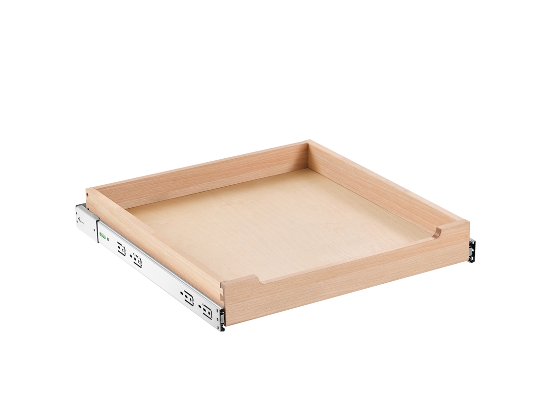 Organizador de armario retráctil Succebuy de 50 cm de ancho x 53 cm de profundidad, cajón de madera con cierre suave