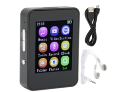 Reprodutor Mp4 T7 Tela 1.8 Polegadas 16gb Com Rádio Fm Gravação Para Caminhada Cor Preta