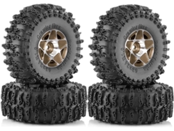 Juego De 4 Llantas Beadlock De 63 Mm (1 Pulgada) Para Coches Rc Crawler 1/18 Y 1/24 (trx4m, Scx24 Y Fcx24).