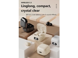 Fones De Ouvido Invisíveis Sem Fio Bt 5.3 Com Cancelamento De Ruído E Display De Bateria Para Sono Trabalho Esportes