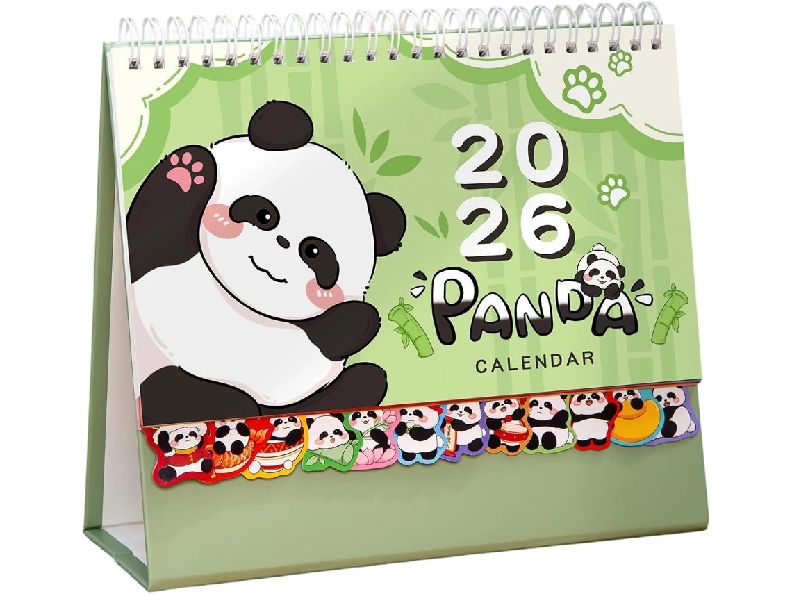 Calendario Miniatura De 2026 Combinado Con Bloc De Notas, Diseño Que Ahorra Espacio.