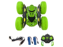 Ymsl Coche De Control Remoto Para Niños, Coche Stunt Eléctrico 4wd 2.4ghz, Con Luces Led Y 2 Baterías Recargables (verde) Hxl