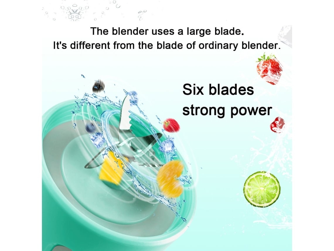 Exprimidor Eléctrico Pequeño Portátil De 450ml Recargable Para Frutas Verduras Batidos Smoothies Veanxin (rojo)