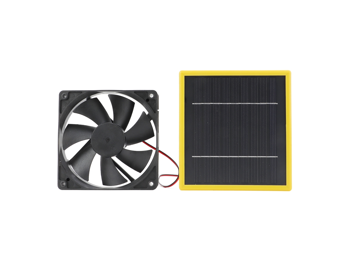2026 Store-ventilador Solar 5w 12v Con Panel Y Soporte Portátil Para Coop De Pollos Invernadero Diy Refrigeración