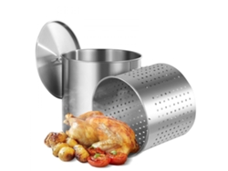Máquina de limpieza ultrasónica de acero inoxidable de 94,6 l con cesta y tapa Tekmaquinas