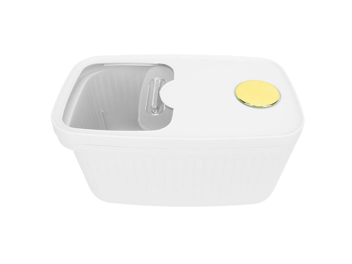 Contenedor Hermético Para Arroz De 10 Kg (22 Lb) De Gran Capacidad Con Ventana Transparente Para Arroz, Harina Y Granos - Blanco