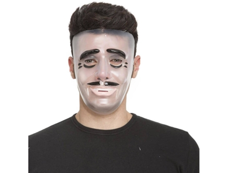 Máscara DISFRAZZES Transparente Hombre Con Bigote