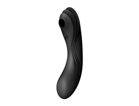 Vibrador SATISFYER Clitoris Suction Stimulator Curvy Trinity 4 Insertable Air Pulse Black