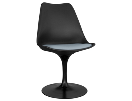 Silla de Comedor Silla Giratoria Tulip Negra 45x48.50x80cm TULIP STYLE