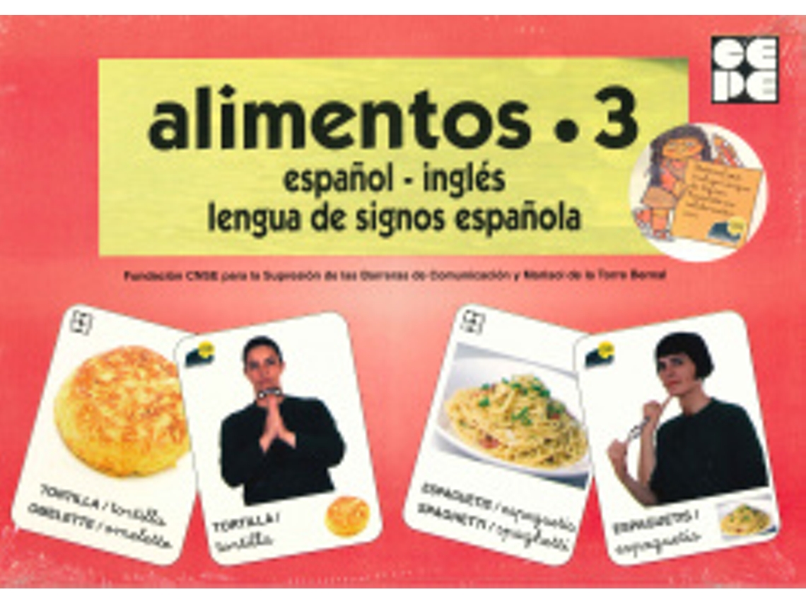 Libro Alimentos 3 Baraja Español Inglés Lengua De Signos de AA.VV (Castellano)