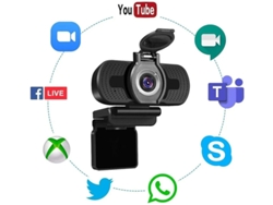Cámara web Full HD 1080p con tapa, cámara web USB con micrófono integrado, mini plug and play para computadora portátil de escritorio. Bestvite