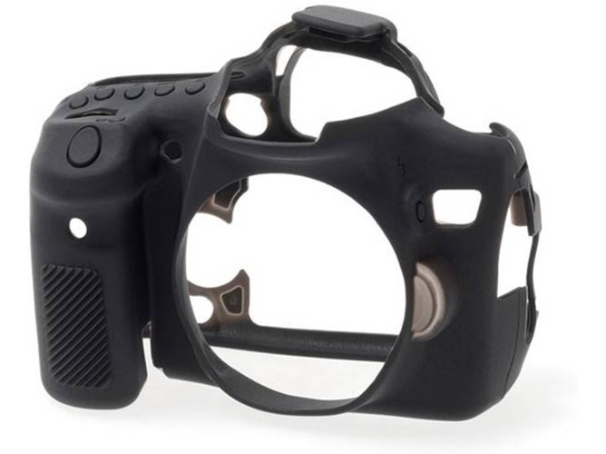 Funda silicona EASYCOVER Canon 70D Negro