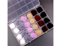 Pompones de peluche 3D de SFUSHOS para decoración de uñas, bola para el cabello, imán extraíble.